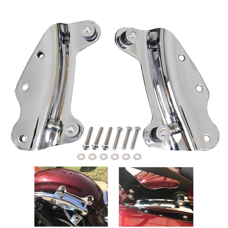 AUFER Chrome 4-Point Docking Hardware Kit Compatible with for Touring Road King Road Glide Street Glide Electra Glide 2009-2013 - Image 1